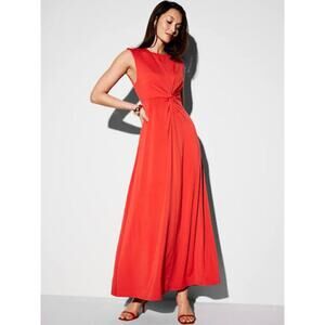 The Occasion by Old Navy Twist Front Jersey Knit Maxi Dress Orange Womens S New